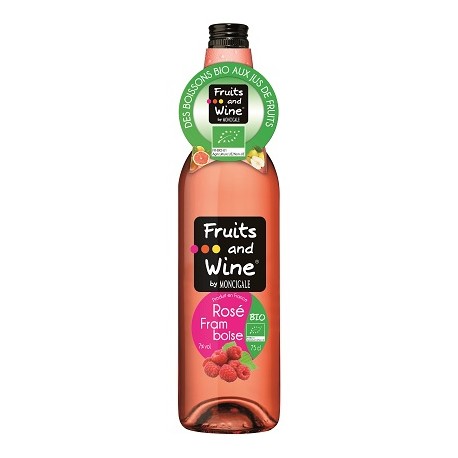 Vin Rosé Aromatisé Framboise Bio FRUITS AND WINE BY MONCIGALE